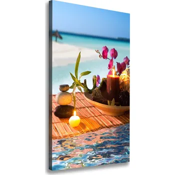 Obraz Vertikální Foto obraz na plátně Orchidej a bambus