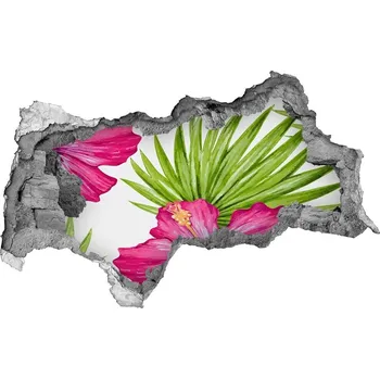 Fototapeta 3D díra na zeď Hawajské květiny