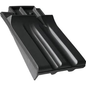 betonová krytina BRAMAC Granát 13 Taška připojení hřebene levá Černá Glazura