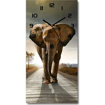 Hodiny Nástěnné hodiny tiché procházející se slon