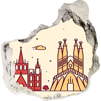 Fototapeta Samolepící díra na stěnu Nápis Barcelona