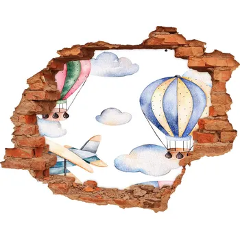 Fototapeta Fototapeta nálepka na zeď Letadlo a balony