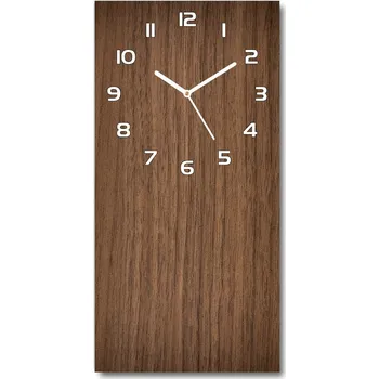 Hodiny Nástěnné skleněné hodiny Dřevěné pozadí