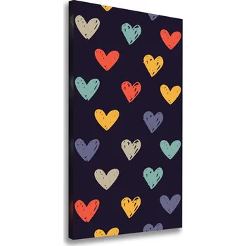 Obraz Vertikální Foto obraz na plátně Barevná srdce