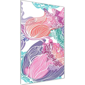 Obraz Vertikální Foto obraz fotografie na skle Květinový vzor