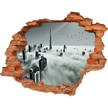 Fototapeta Fototapeta díra na zeď 3D Mlha nad Dubajem