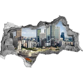 Fototapeta Fototapeta díra na zeď 3D Varšava Polsko