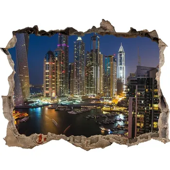 Fototapeta Fototapeta díra na zeď Marina Dubaj