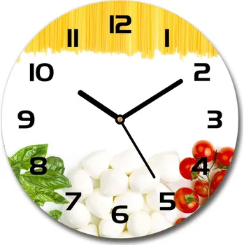 Hodiny Skleněné hodiny kulaté Italská vlajka