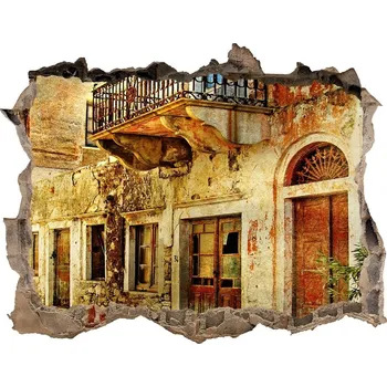 Fototapeta Fototapeta díra na zeď 3D Uličky Řecko