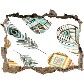 Fototapeta Fototapeta díra na zeď Etnické pírka