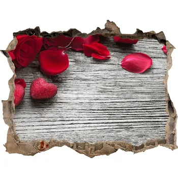 Fototapeta Nálepka 3D díra samolepící Červené růže