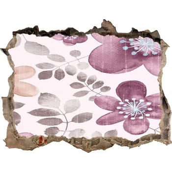 Fototapeta Nálepka 3D díra na zeď Květinový vzor