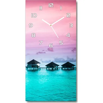 Hodiny Nástěnné hodiny Bungalovy na vodě
