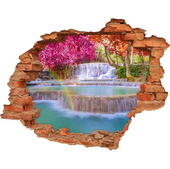 Fototapeta Nálepka fototapeta 3D výhled Vodopád v lese