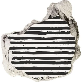 Fototapeta Fototapeta díra na zeď Černobílé pásky