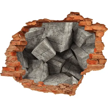 Fototapeta Samolepící díra na stěnu Betonové krychle