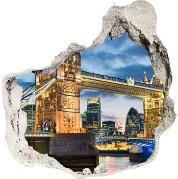 Fototapeta Fototapeta díra na zeď 3D Tower bridge Londýn