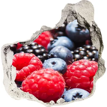 Fototapeta Nálepka 3D díra na zeď Lesní ovoce