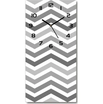 Hodiny Nástěnné skleněné hodiny Sedé klikatiny