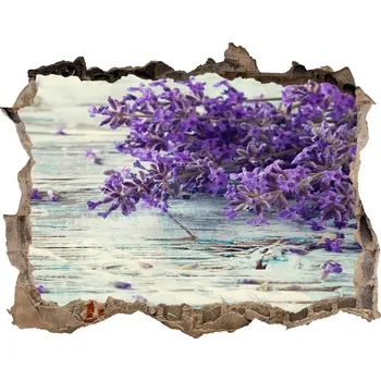 Fototapeta Samolepící díra nálepka beton Levandule