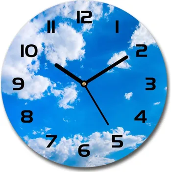 Hodiny Skleněné hodiny na stěnu Mraky na nebi