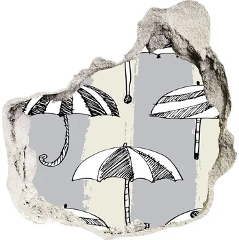 Fototapeta Fotoobraz díra na stěnu nálepka Deštníky