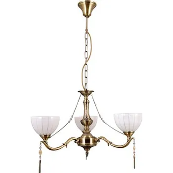 Klasické závěsné svítidlo se 3 stínidly BAXIO zlaté