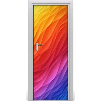 Fototapeta Samolepící fototapeta na dveře Barevné vlny 95x205 cm