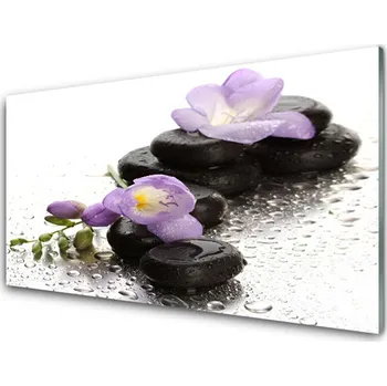 Obraz Obraz na skle Květ Kameny Umění 125x50 cm 2 Přívěsky