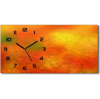 Hodiny Skleněné hodiny na stěnu Abstrakce trojúhelníky