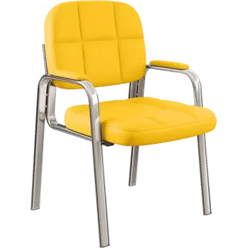 Jednací židle ANDY židle konferenční, kostra chrom, žlutá PU