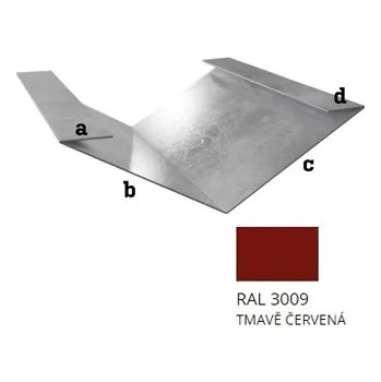 okap BLIX Pozink tl. 0,5 mm Úžlabí r.š. 500 RAL 3009 Tmavě červená