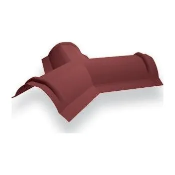 Střešní krytina RUUKKI Plastové prvky hřebene Y-spoj hřebenáče Červená