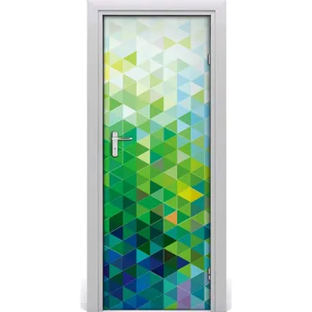 Fototapeta Samolepící fototapeta na dveře Abstrakce trojúhelníky 75x205 cm