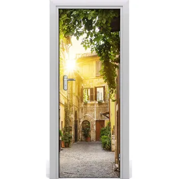 Fototapeta Fototapeta samolepící na dveře italské uličky 85x205 cm
