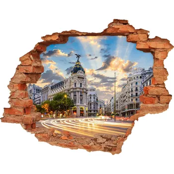 Fototapeta Fototapeta díra na zeď Madrid Španělsko