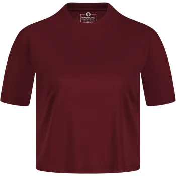 Dámské tričko Dámský funkční crop top NORDBLANC NBSLF8028 VÍNOVÁ 44