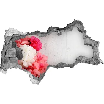 Fototapeta Samolepící díra nálepka beton Květiny