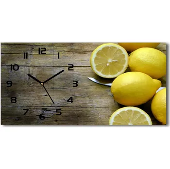 Hodiny Skleněné hodiny na stěnu Citrony na stromě