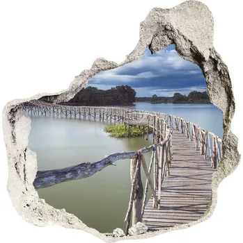 Fototapeta Nálepka fototapeta 3D výhled Dřevěný most