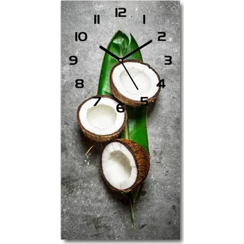 Hodiny Nástěnné hodiny tiché Kokos na listu