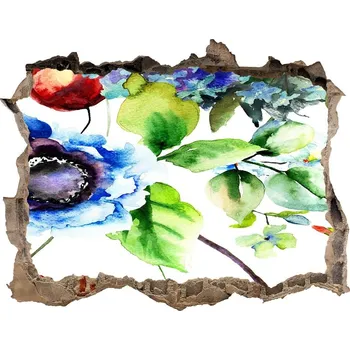 Fototapeta Nálepka 3D díra na zeď Jarní květiny