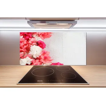 Obklad Skleněný panel do kuchyně Květiny