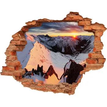 Fototapeta Samolepící díra nálepka Hory zima