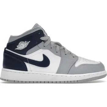 Dámské tenisky Jordan 1 Mid Wolf Grey Midnight Navy (GS) Velikost: 38 DQ8423-104