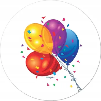 Talíř Papírové talířky Balónky 18 cm 6 kusů Narozeniny