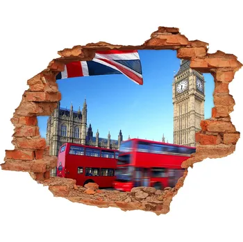 Fototapeta Foto fotografie díra na zeď Autobus v Londýně