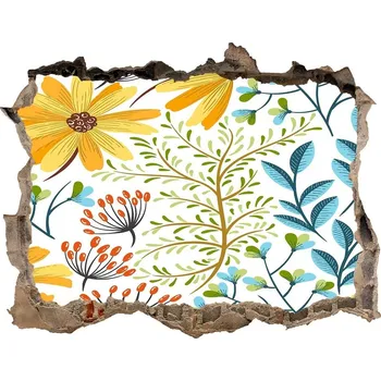 Fototapeta Nálepka 3D díra na zeď Jarní květiny