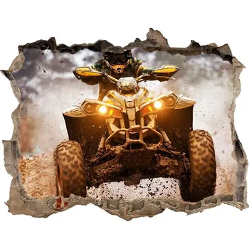 Fototapeta Foto fotografie díra na zeď Čtyřkolka